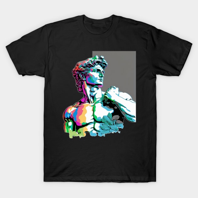 Statue of David Grey T-Shirt by AI INKER